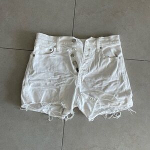 White Denim Shorts